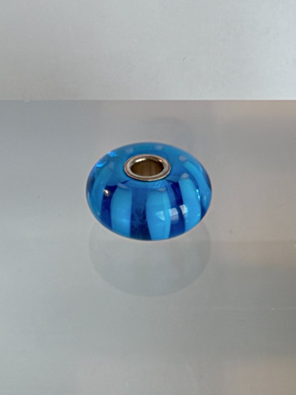 Trollbeads Blue Striped Glass bead